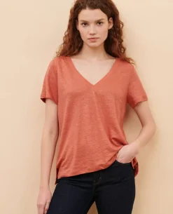 Femme Comptoir des Cotonniers Sarah - T-Shirt En Lin