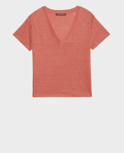 Femme Comptoir des Cotonniers Sarah - T-Shirt En Lin