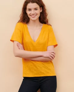 Femme Comptoir des Cotonniers Sarah - T-Shirt En Lin