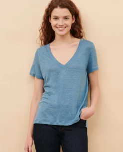 Femme Comptoir des Cotonniers Sarah - T-Shirt En Lin