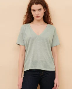 Femme Comptoir des Cotonniers Sarah - T-Shirt En Lin