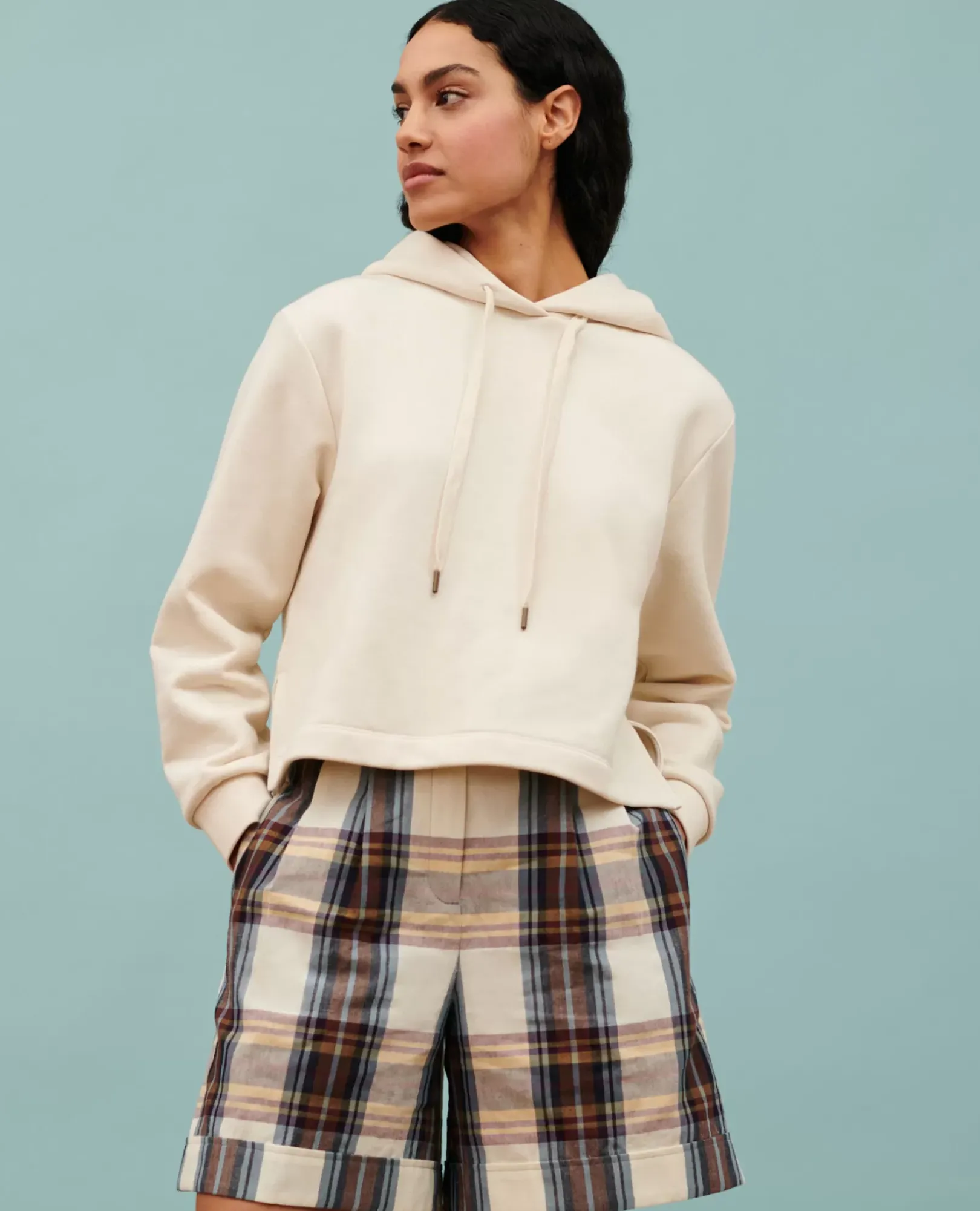 Femme Comptoir des Cotonniers Short A Carreaux