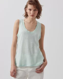 Femme Comptoir des Cotonniers T-Shirt Sans Manches En Lin
