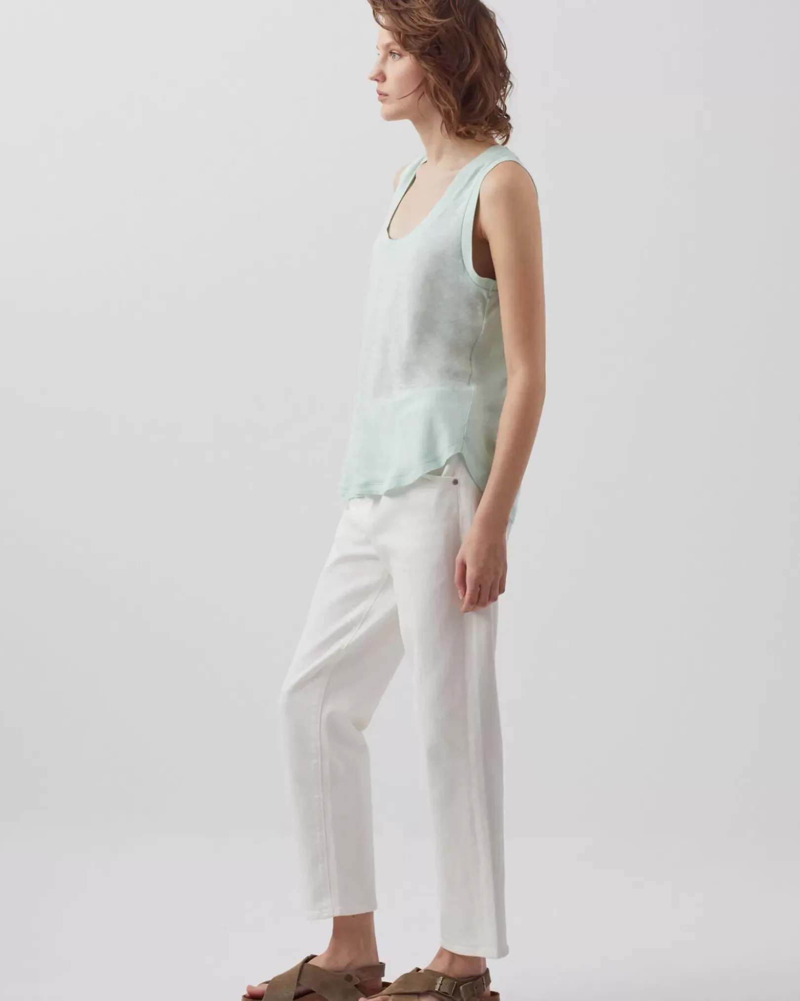 Femme Comptoir des Cotonniers T-Shirt Sans Manches En Lin