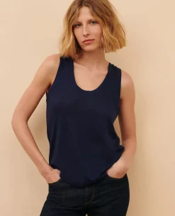 Femme Comptoir des Cotonniers T-Shirt Sans Manches En Lin