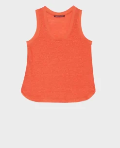 Femme Comptoir des Cotonniers T-Shirt Sans Manches En Lin