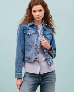 Femme Comptoir des Cotonniers Veste Courte En Jean