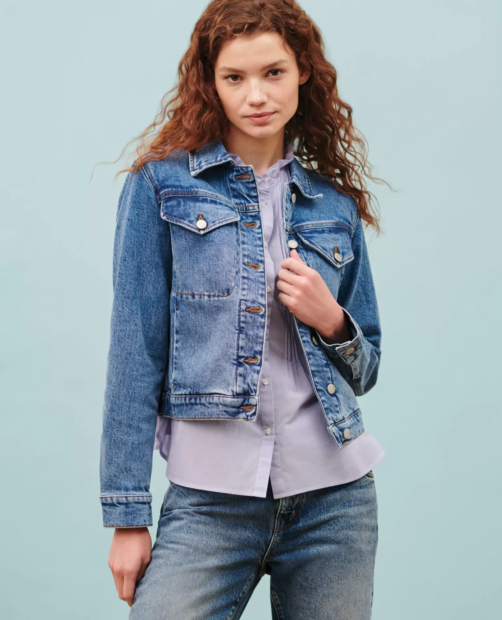 Femme Comptoir des Cotonniers Veste Courte En Jean